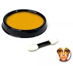 Pacote de maquiagem amarelo à base de água com pincel