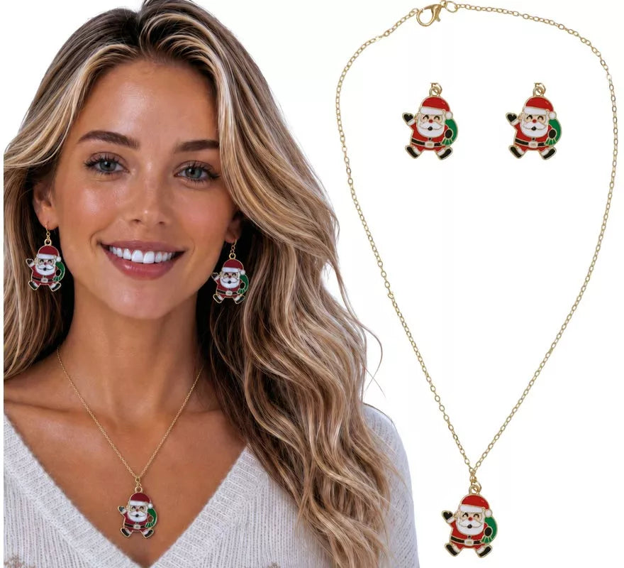 Translation missing: pt-PT.Pack de Pendientes y Collar de Papá Noel
