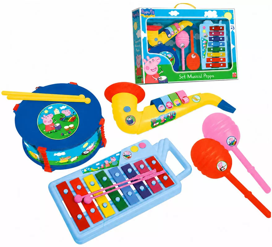 Translation missing: pt-PT.Pack Instrumentos Peppa Pig: Xilófono, Tambor, Saxofón y Maracas
