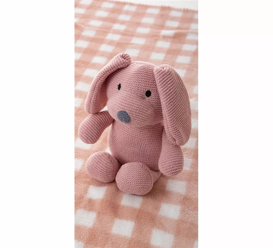 Translation missing: pt-PT.Pack Manta de 90x75 cm y Perro de Peluche rosa de 26 cm