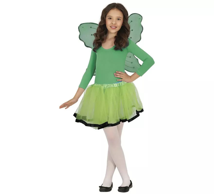 Pack Tutú y Alas Mariposa verde para niña