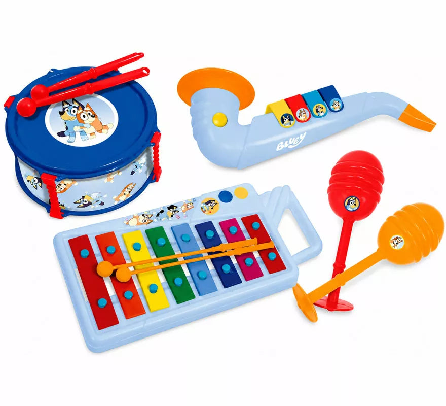 Translation missing: pt-PT.Pack Xilófono, Tambor, Saxofón y Maracas Bluey