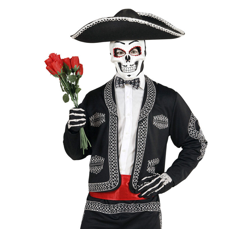 Translation missing: pt-PT.Pajarita Día de Los Muertos Catrina Regulable en Raso