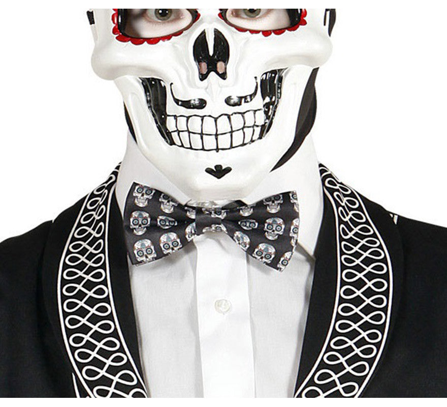 Translation missing: pt-PT.Pajarita Día de Los Muertos Catrina Regulable en Raso