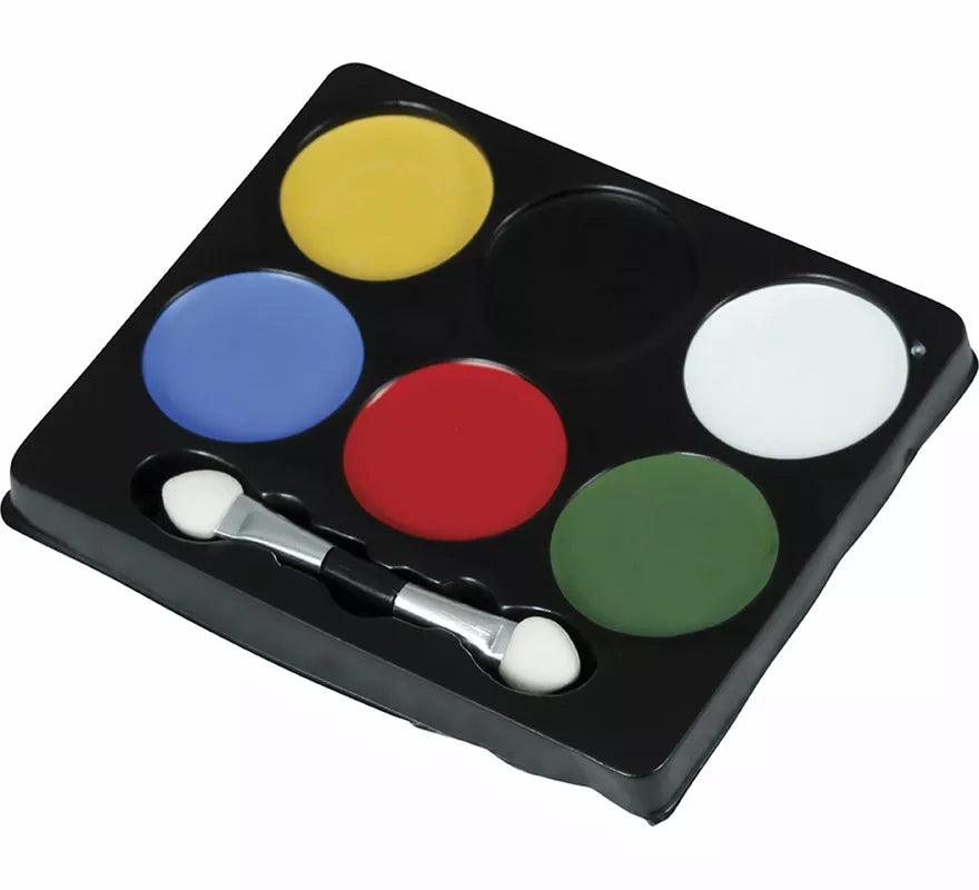 Paleta de 6 Colores con brochas