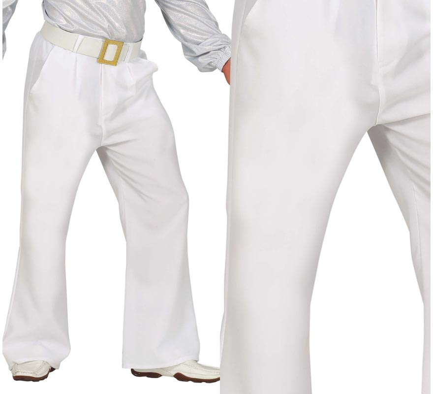 Translation missing: pt-PT.Pantalón Blanco de Disco para Hombre