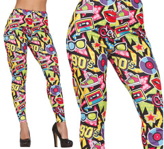 Calça feminina estampada dos anos 90