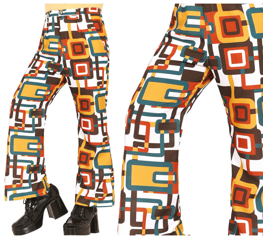 Translation missing: pt-PT.Pantalón Estampado cuadros de los años 70 adulto