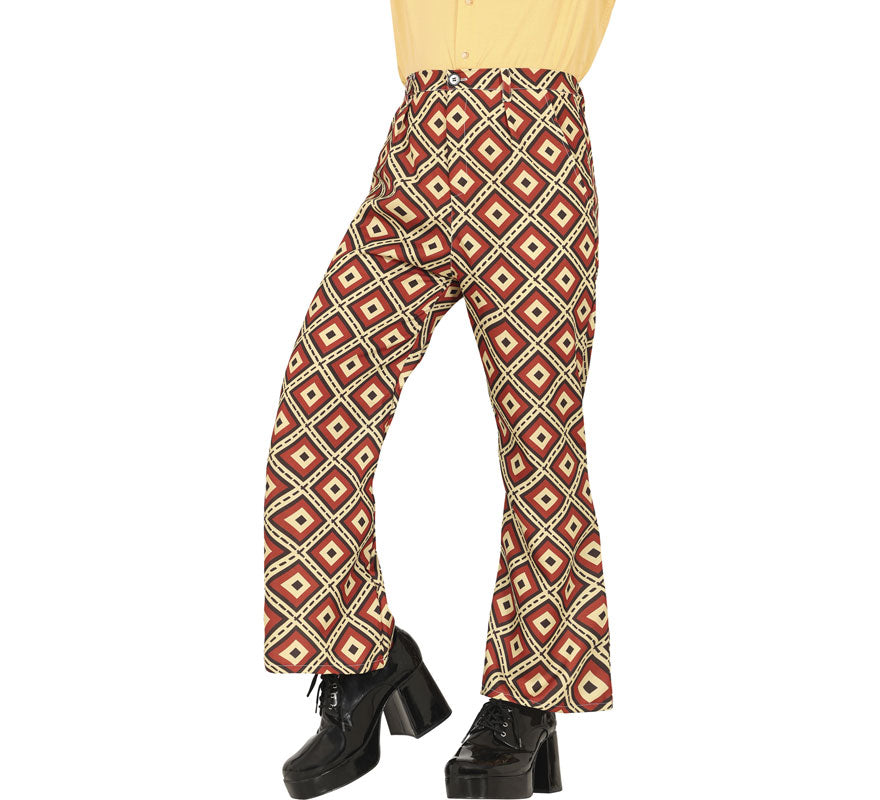Translation missing: pt-PT.Pantalón Estampado rombos de los años 70 adulto
