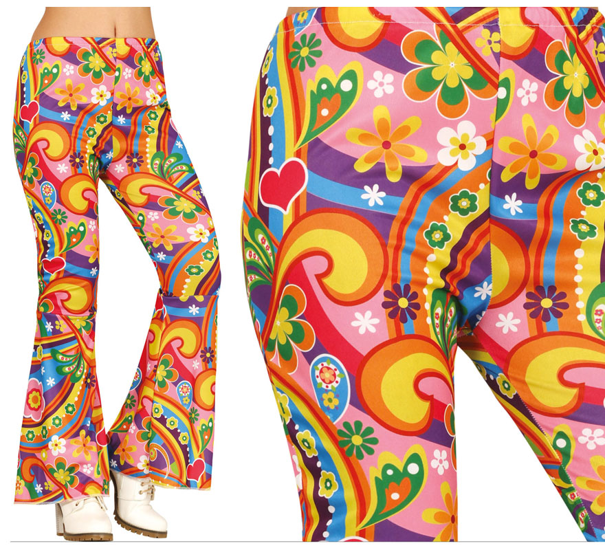 Translation missing: pt-PT.Pantalón Hippie Flores multicolor para mujer