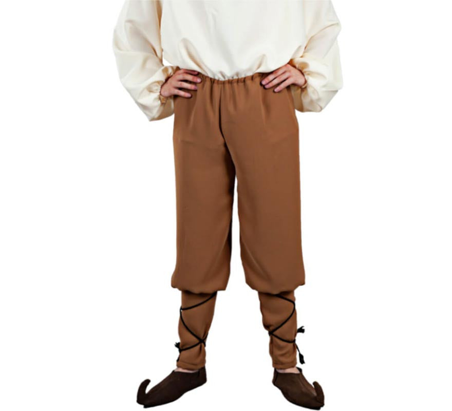 Translation missing: pt-PT.Pantalón Medieval de Tabernero marrón para hombre