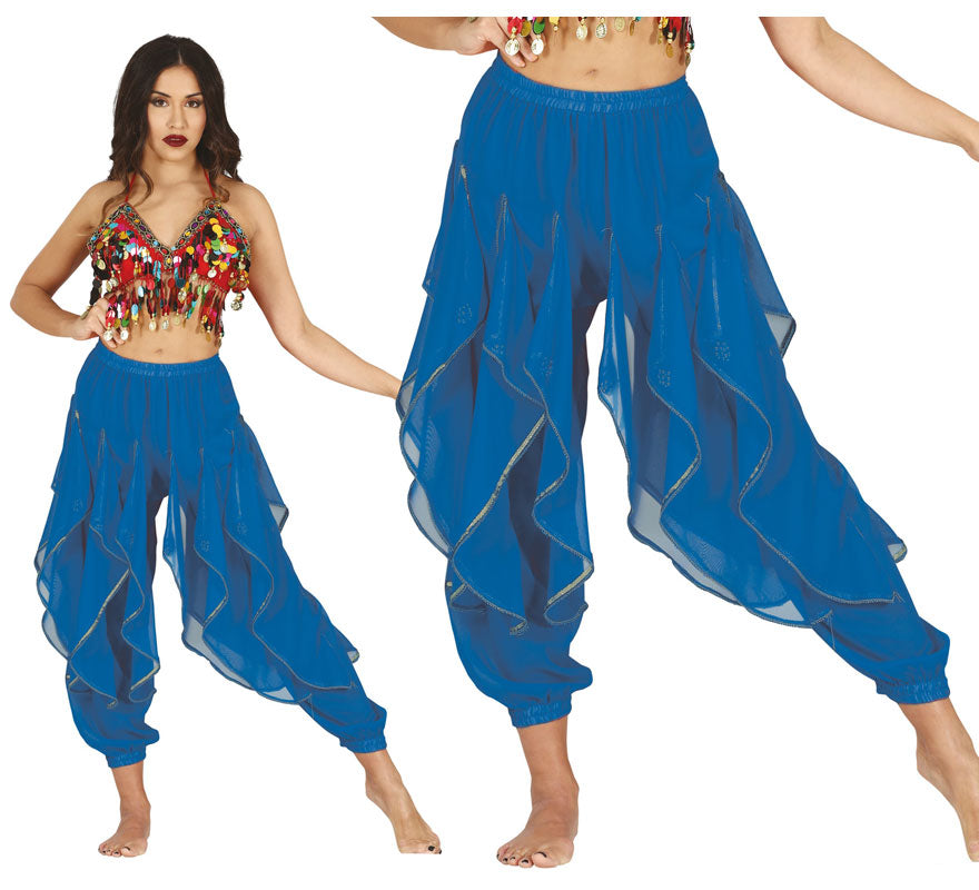 Translation missing: pt-PT.Pantalones Danza del Vientre azul para mujer