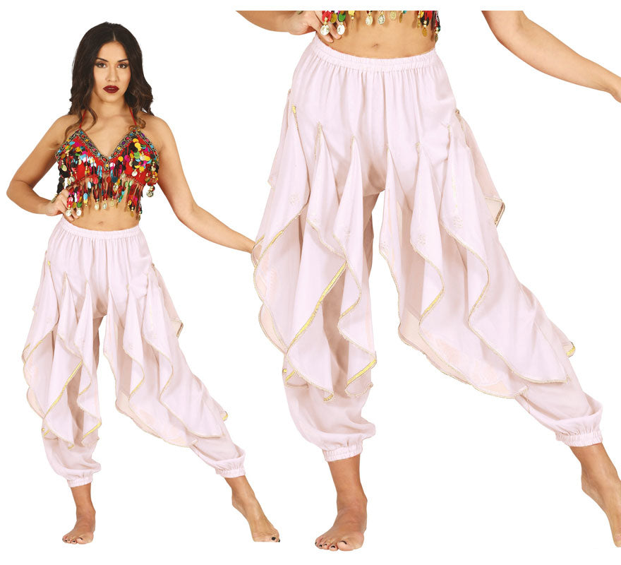 Translation missing: pt-PT.Pantalones Danza del Vientre blanco para mujer