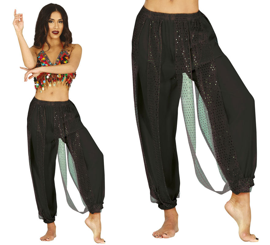 Translation missing: pt-PT.Pantalones Danza del Vientre negro para mujer