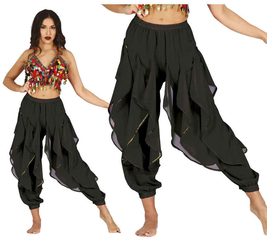 Translation missing: pt-PT.Pantalones Danza del Vientre negro para mujer