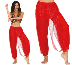 Calça de dança do ventre vermelha