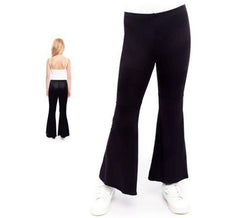 Calça boca de sino de malha preta para meninos