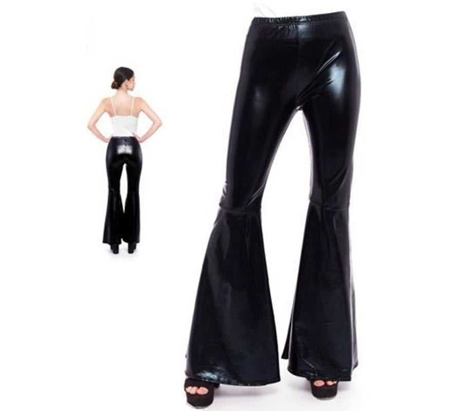 Translation missing: pt-PT.Pantalones de Campana Metalizado color Negro para mujer
