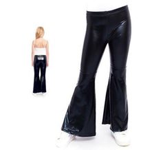Calça Flare Metálica Preta para criança