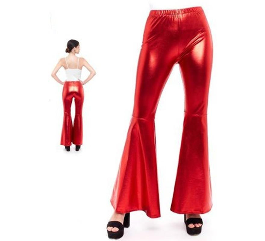 Translation missing: pt-PT.Pantalones de Campana Metalizado color Rojo para mujer