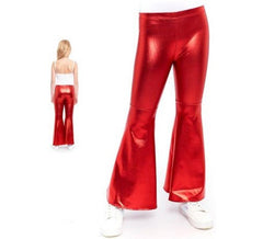 Calça Flare Metálica Vermelha para criança
