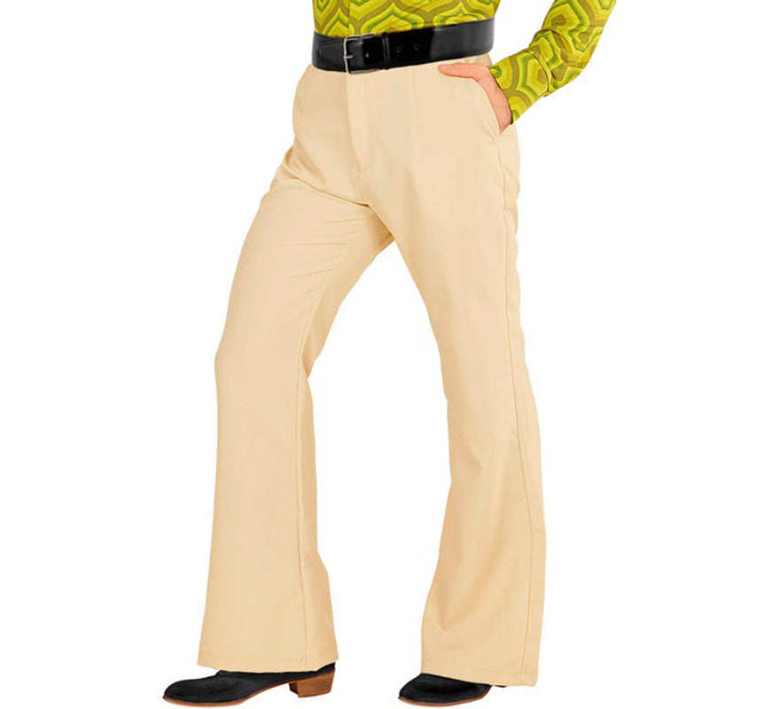 Translation missing: pt-PT.Pantalones Disco Años 70 beige para hombre