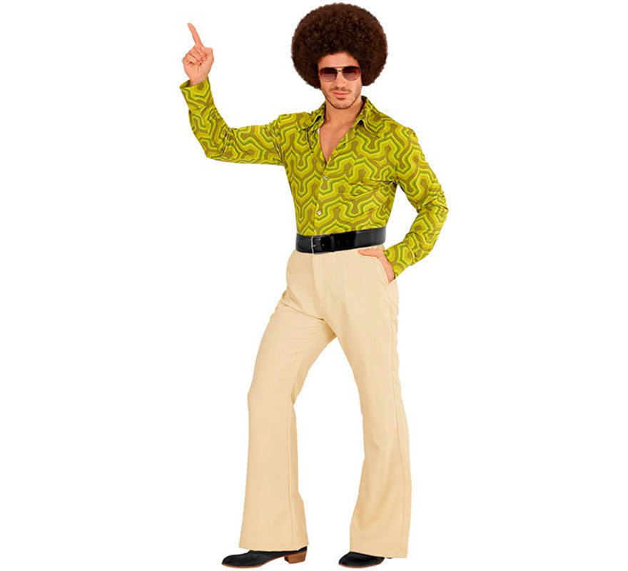 Translation missing: pt-PT.Pantalones Disco Años 70 beige para hombre