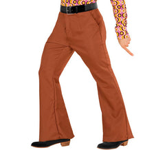 Calça Disco Marrom dos Anos 70 para Homem