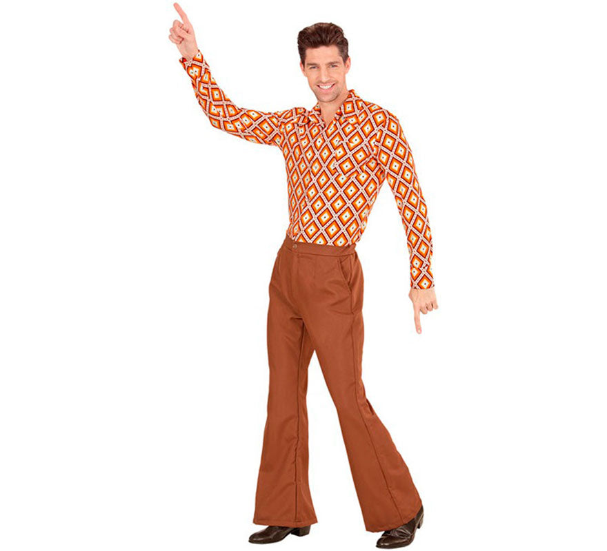 Translation missing: pt-PT.Pantalones Disco Años 70 marrón para hombre