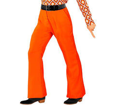 Calça Disco Laranja Masculina Anos 70
