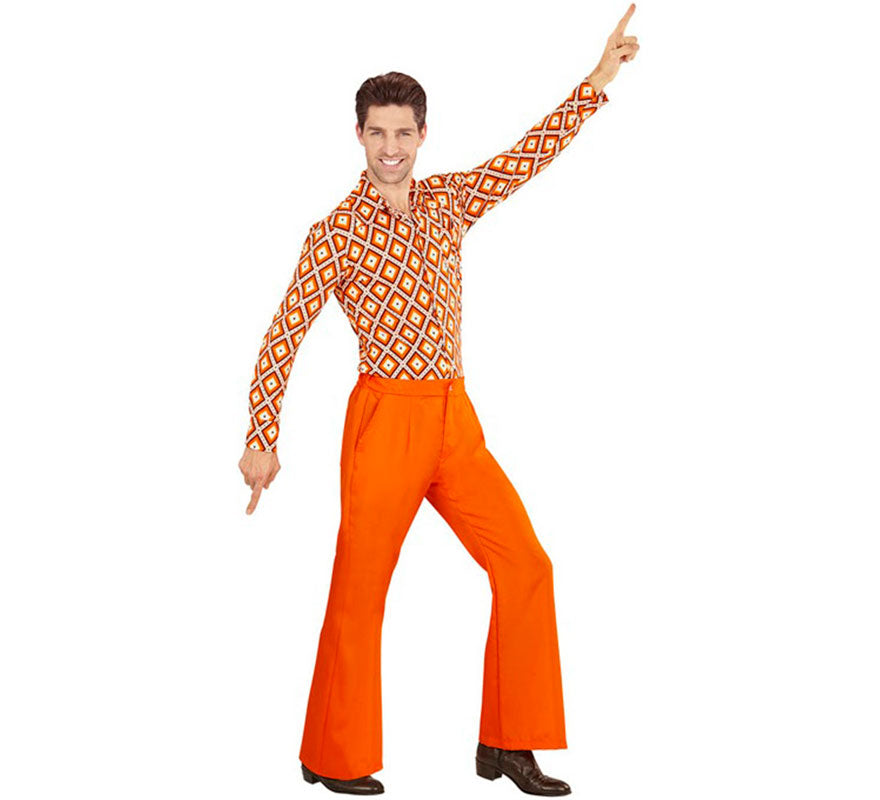 Translation missing: pt-PT.Pantalones Disco Años 70 naranja para hombre