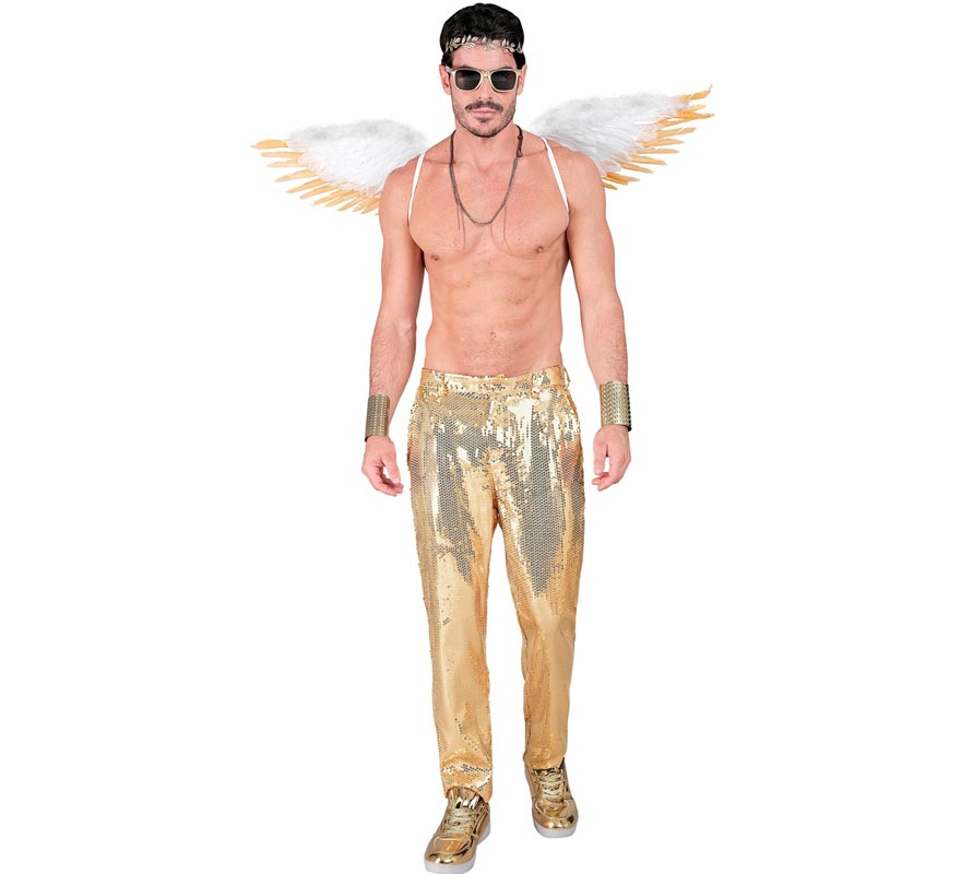 Translation missing: pt-PT.Pantalones dorado con lentejuelas para hombre