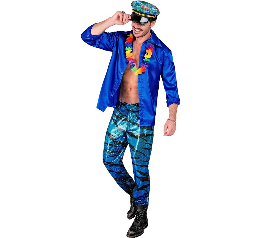 Translation missing: pt-PT.Pantalones Fiesta animal print azul para hombre