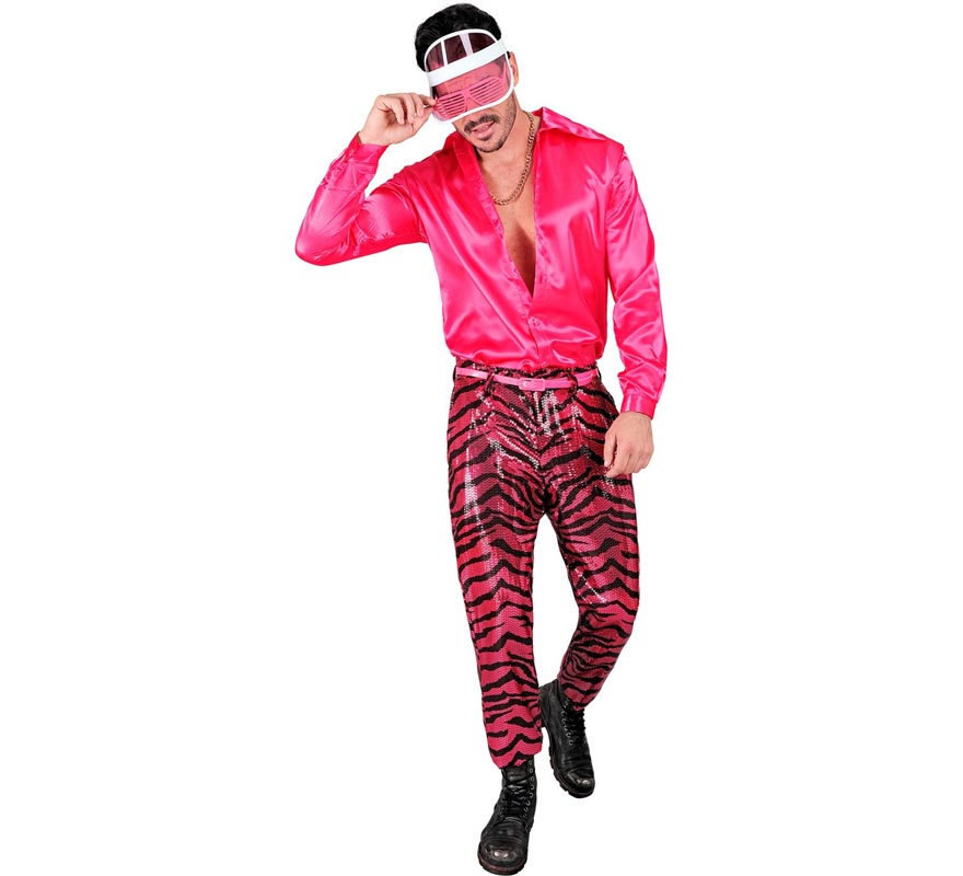 Translation missing: pt-PT.Pantalones Fiesta animal print fucsia para hombre