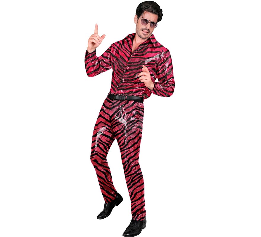 Translation missing: pt-PT.Pantalones Fiesta animal print fucsia para hombre