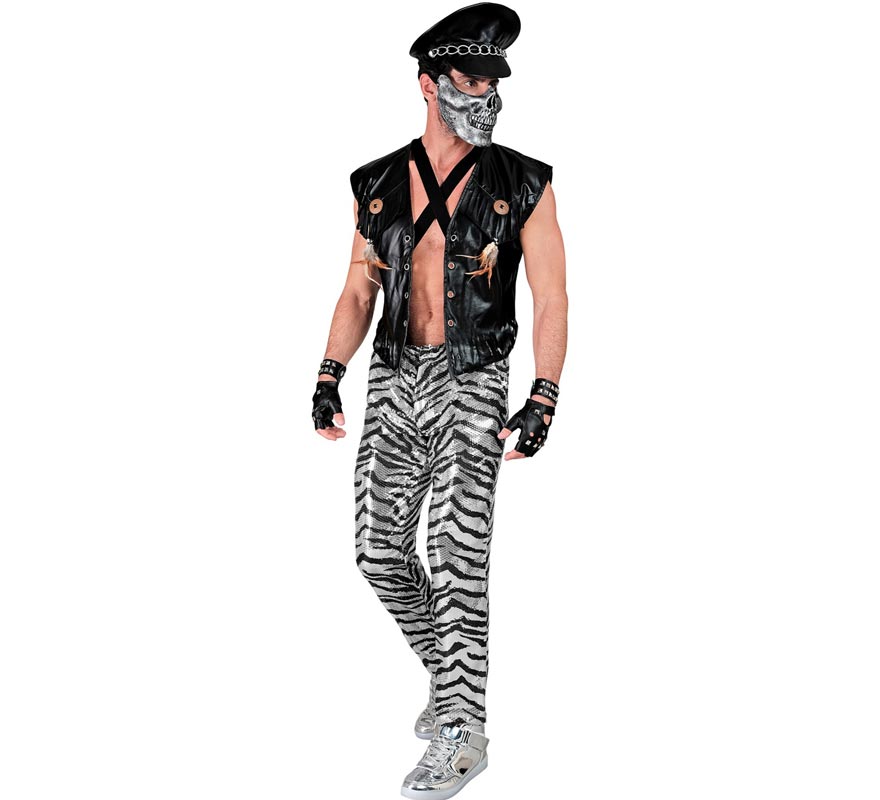 Translation missing: pt-PT.Pantalones Fiesta animal print plateado para hombre