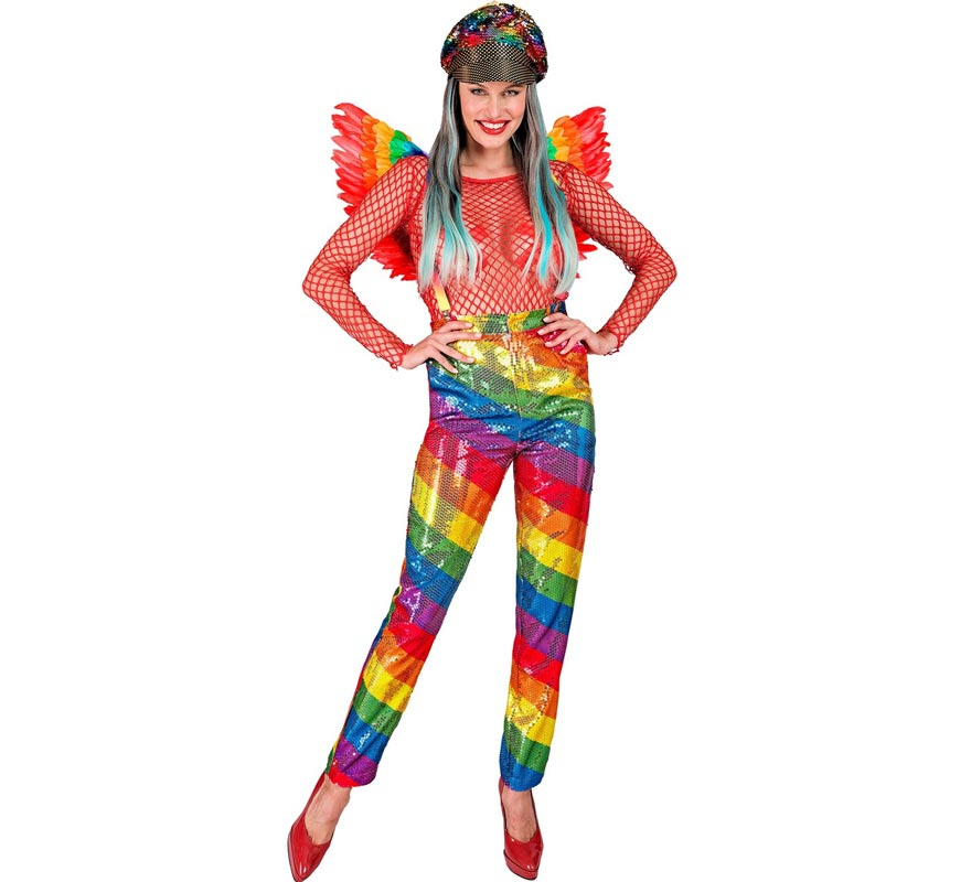 Translation missing: pt-PT.Pantalones Fiesta franjas multicolor para mujer
