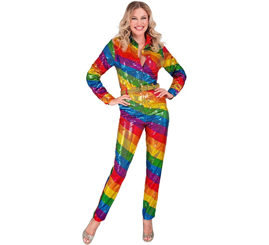 Translation missing: pt-PT.Pantalones Fiesta franjas multicolor para mujer