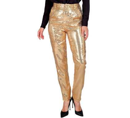 Pantalones Party Fashion lentejuelas dorado para mujer