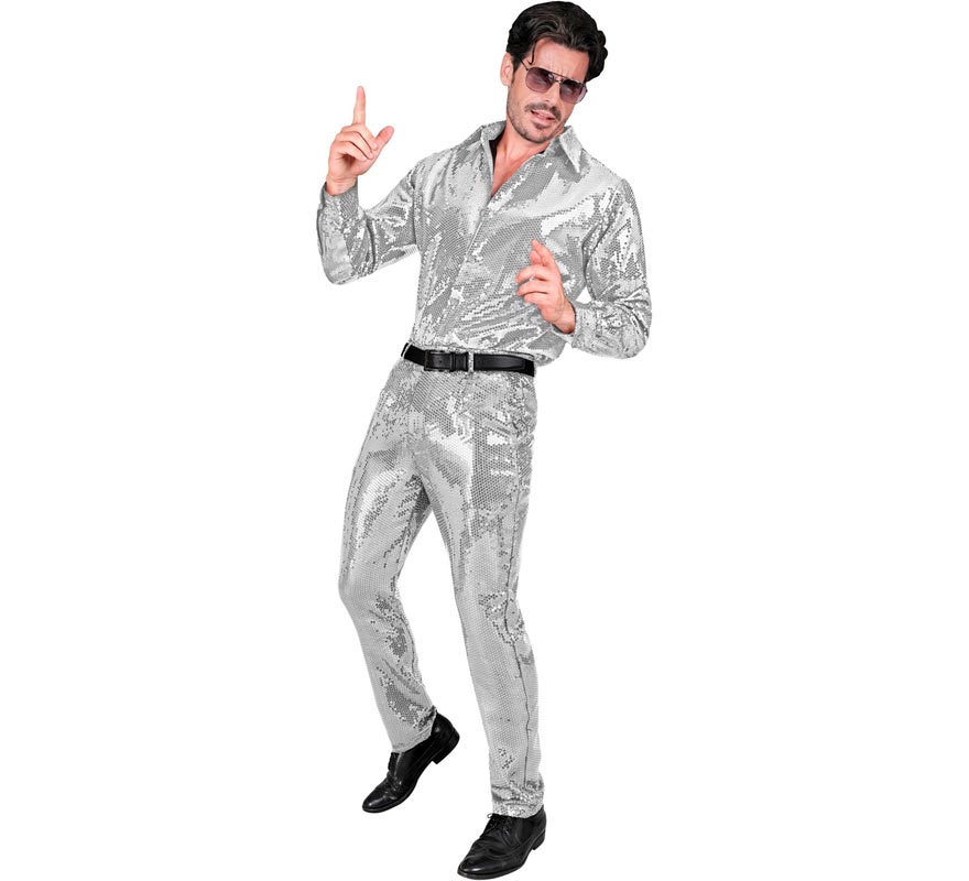 Translation missing: pt-PT.Pantalones plateado con lentejuelas para hombre