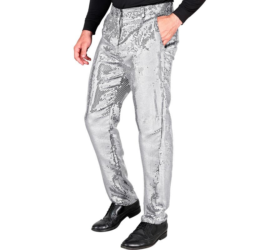 Translation missing: pt-PT.Pantalones plateado con lentejuelas para hombre
