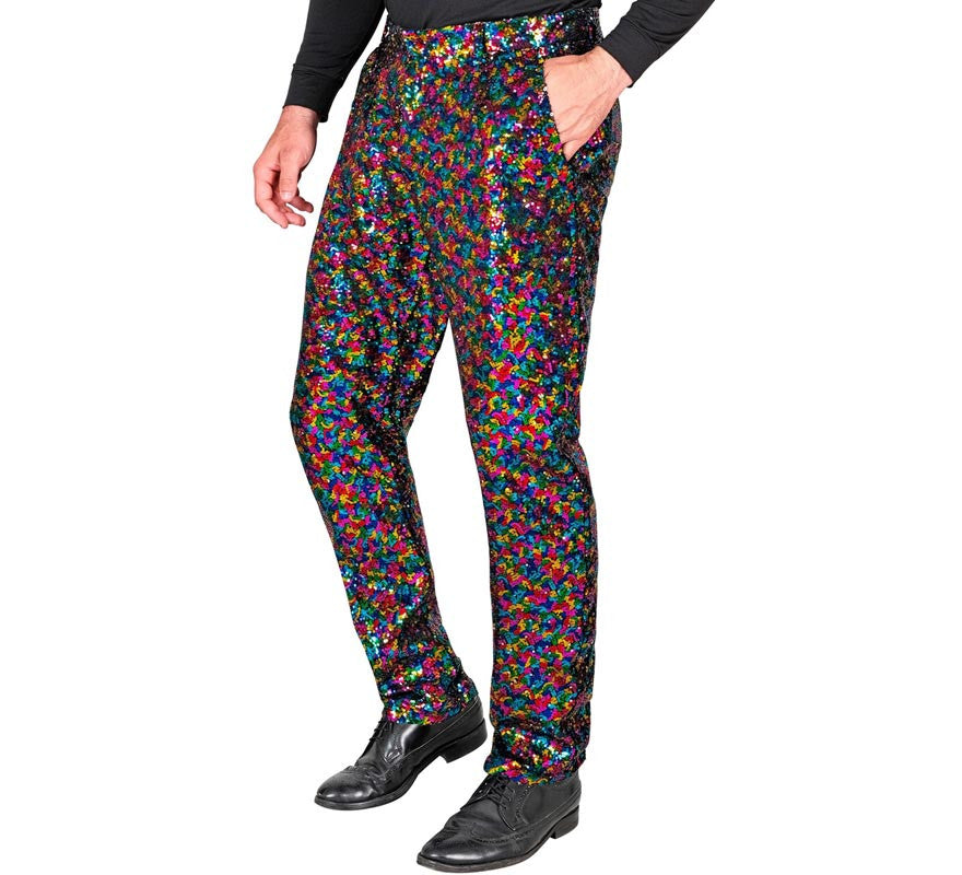 Translation missing: pt-PT.Pantalones puntos multicolor para hombre