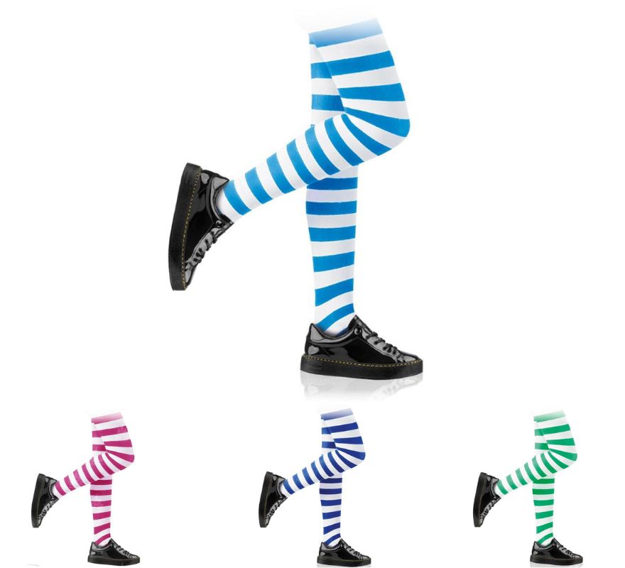 Translation missing: pt-PT.Panty a Rayas blanco infantil en varios colores