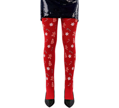 Meia-calça com figura de Natal para adultos