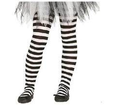 Collants listrados em várias cores para criança dos 7 aos 12 anos