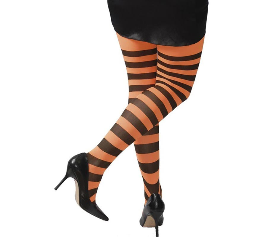 Translation missing: pt-PT.Pantys a Rayas naranja y negro