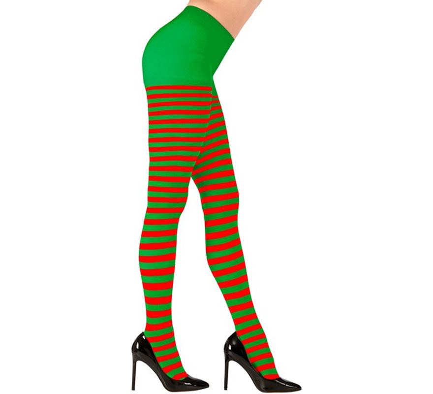 Translation missing: pt-PT.Pantys a Rayas rojo y verde 70 DEN