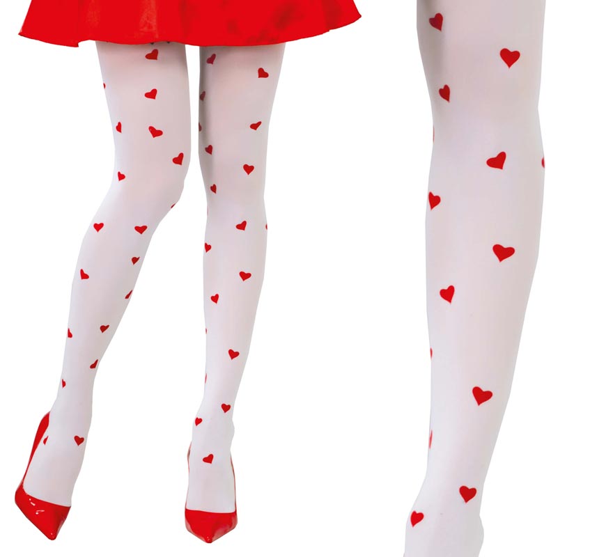 Translation missing: pt-PT.Pantys blancas con Corazones rojos