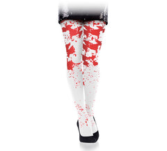 Meia-calça branca com sangue para mulher