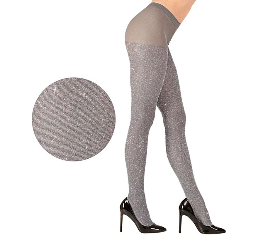 Translation missing: pt-PT.Pantys Brillantes plateados de 40 DEN para mujer